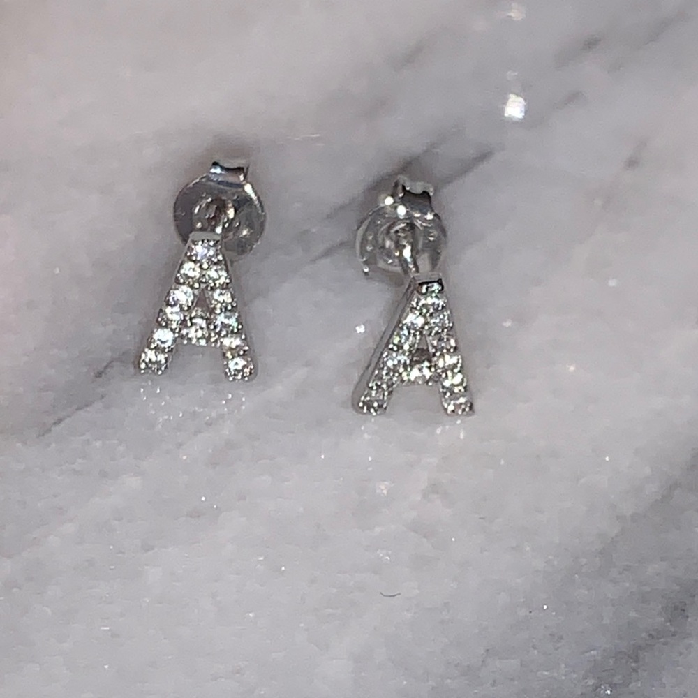 Initial Earrings - Picture 2 of 15